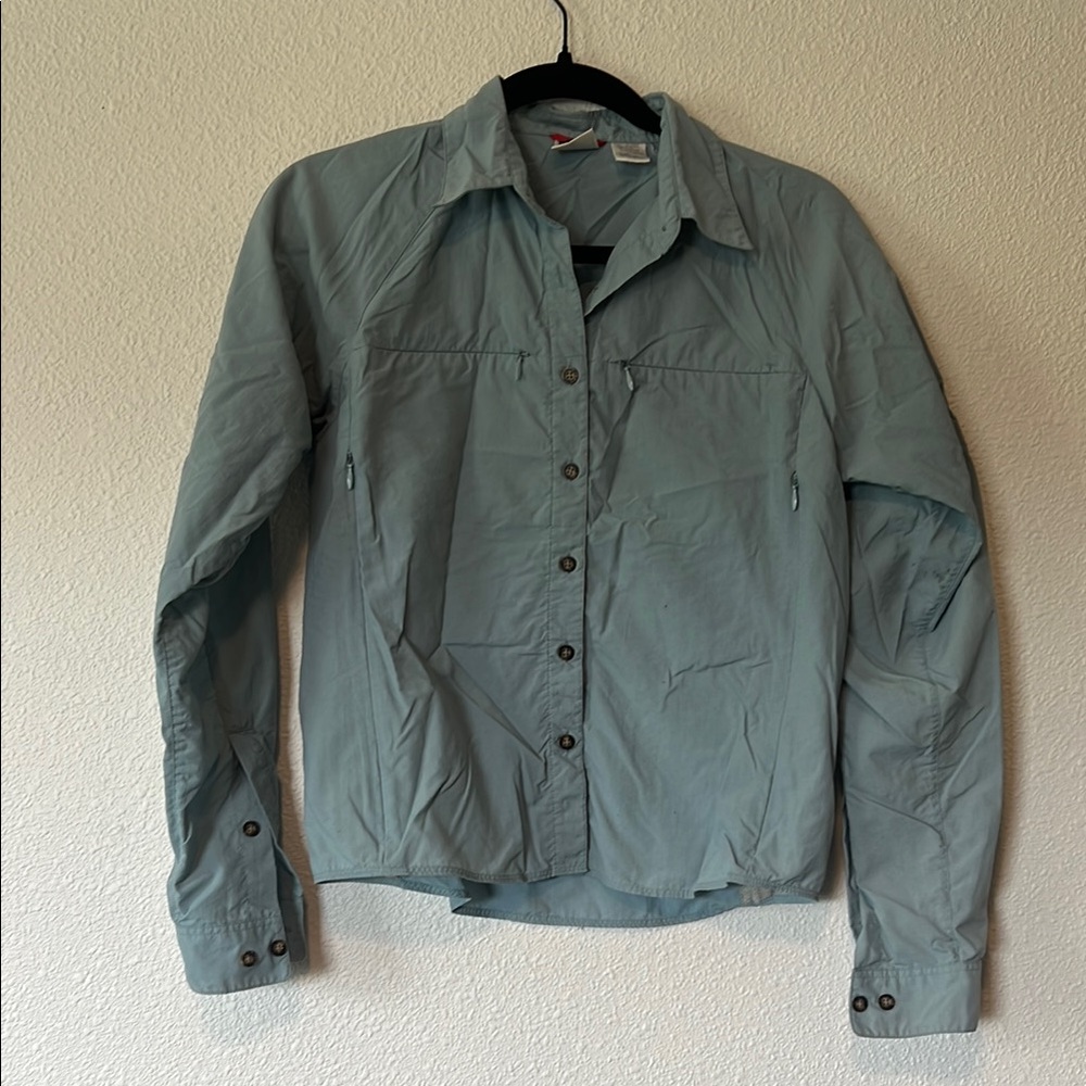 The North Face Blue Lightweight Button Up Hiking Shirt